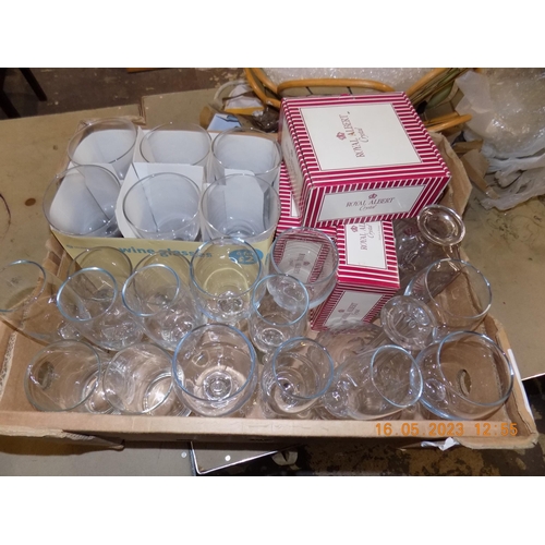 94 - Box of Glasses and Decanters