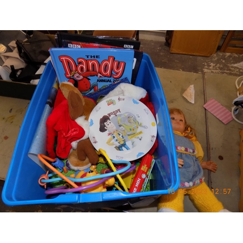 97 - Box of Children's Toys and Annuals