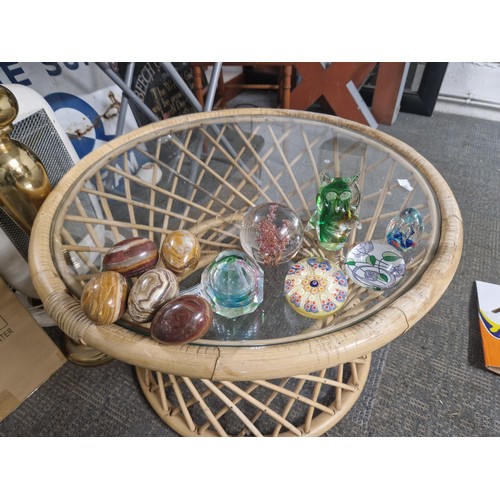 579 - Selection of Paper Weights and Onyx Eggs