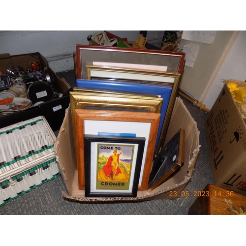 102 - Box of Picture Assorted Pictures and Frames