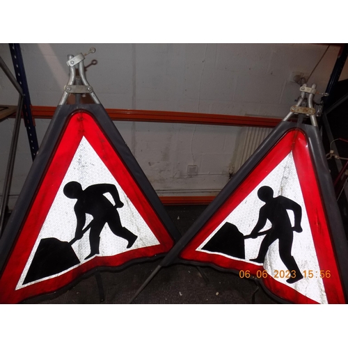 118 - 2 Men at Work Signs