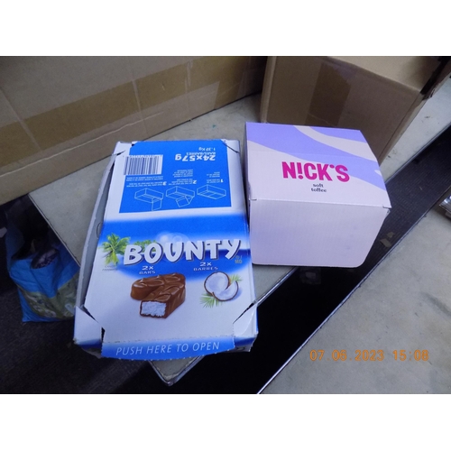 224 - Open Box of Bounty's and Nicks Soft Toffee