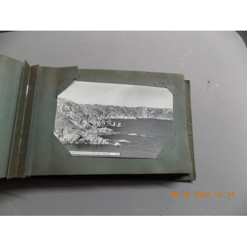 539 - Postcard Album with Topographical Postcards & Some Loose Comic Cards