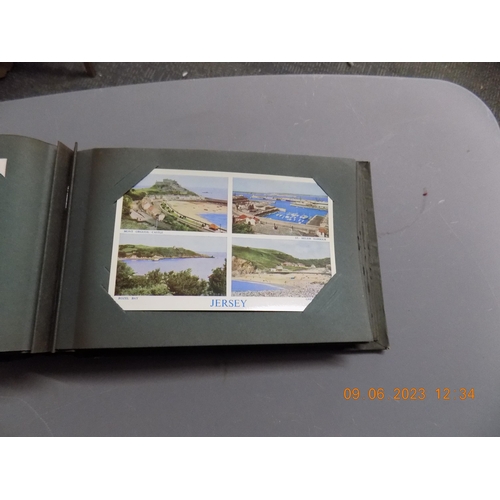 539 - Postcard Album with Topographical Postcards & Some Loose Comic Cards