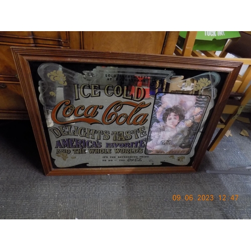 550 - Coca Cola Advertising Mirror 37x27.5