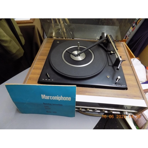 258 - Marcon Record Player and Radio w/o needs Needle with Thorn Speakers