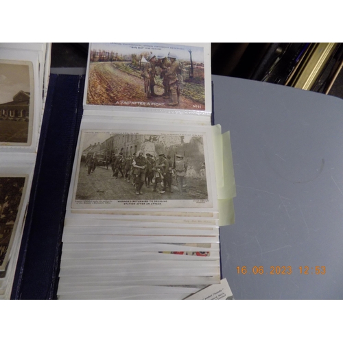 503 - A Flip Postcard Album with 80+ 20 loose unsorted all Military Early 1900's Army Related Postcards, a... 