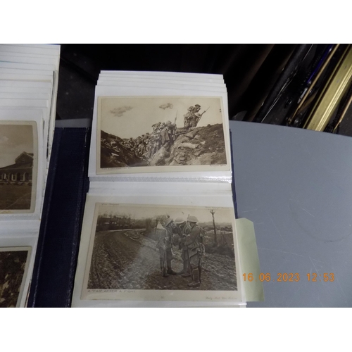 503 - A Flip Postcard Album with 80+ 20 loose unsorted all Military Early 1900's Army Related Postcards, a... 