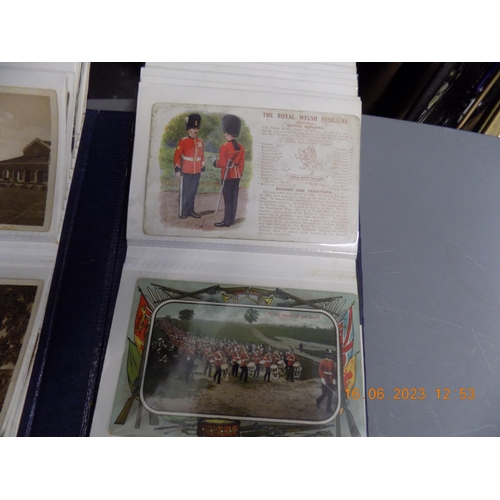 503 - A Flip Postcard Album with 80+ 20 loose unsorted all Military Early 1900's Army Related Postcards, a... 