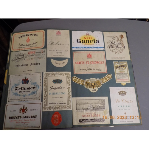 513 - Scrap Book of Vintage Alcohol Related Labels