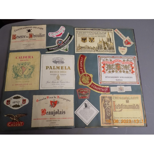 513 - Scrap Book of Vintage Alcohol Related Labels