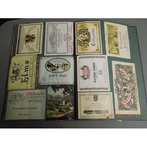 513 - Scrap Book of Vintage Alcohol Related Labels