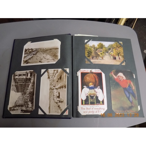 522 - A Vintage Postcard Album with 300+ unsorted all Early 1900's Postcard.  They are mainly UK Topograph... 