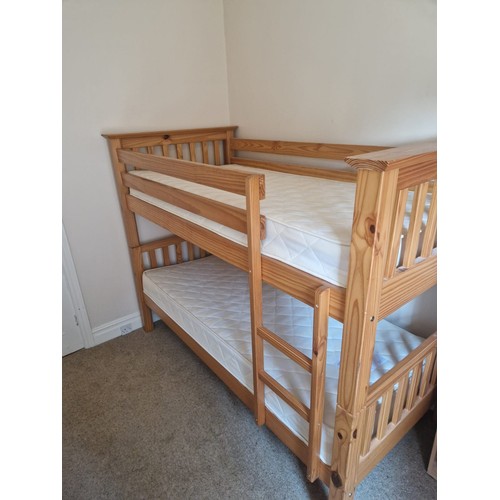 418 - Pine Bunkbeds with bolts - No Mattresses