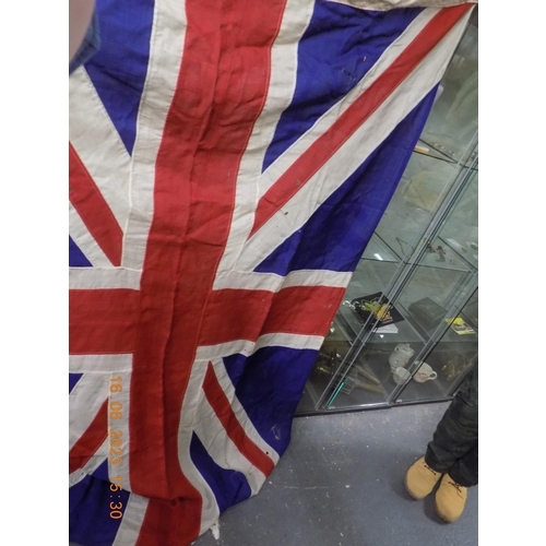 557 - 2 Vintage Cloth Union Jack Flags