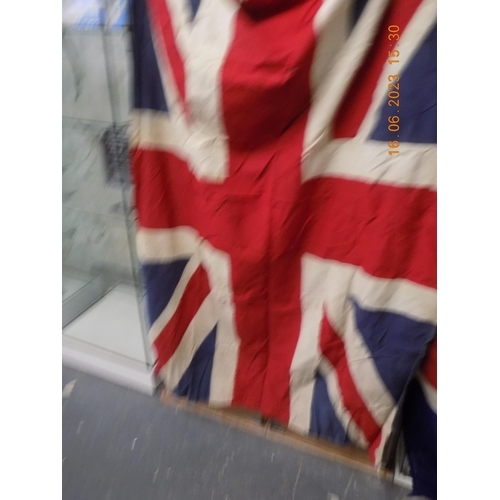 557 - 2 Vintage Cloth Union Jack Flags