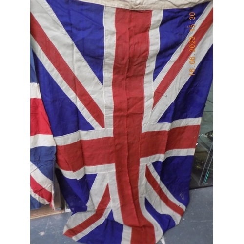 557 - 2 Vintage Cloth Union Jack Flags