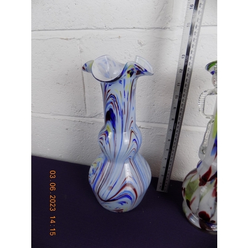 5 - 2 Murano Glass Vases