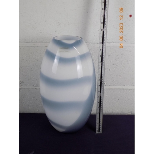 86 - Large Handmade Polish Glass Vase