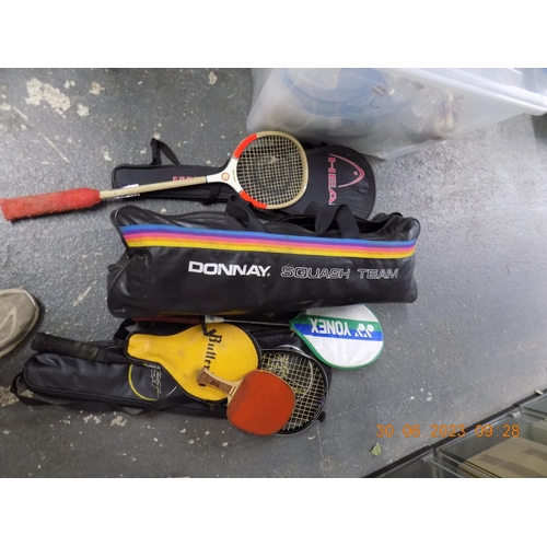 163 - Donnay Bag of Squash Rackets etc