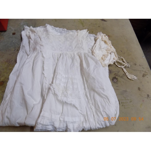126 - Vintage Christening Dress and Bonnet