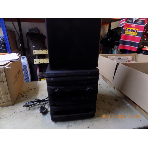 134 - Kenwood Stereo and Pioneer Speaker untested