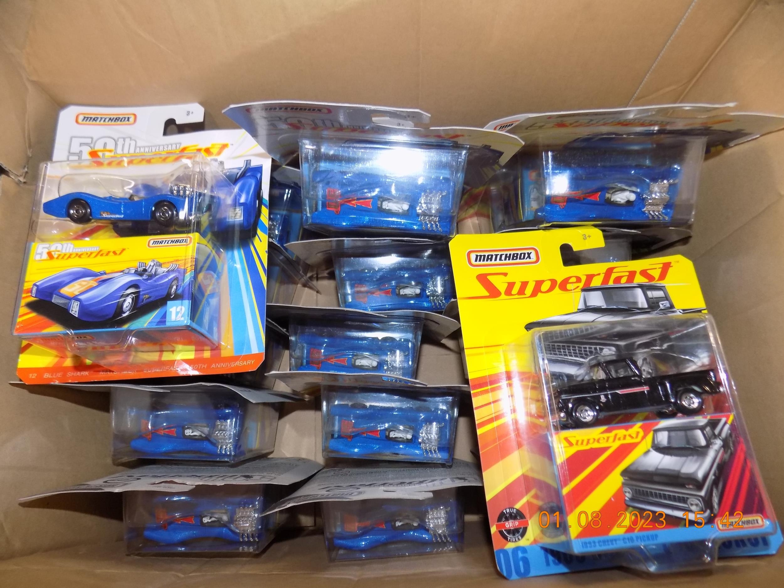 Box of 18 Matchbox 50th Anniversary Superfast Cars