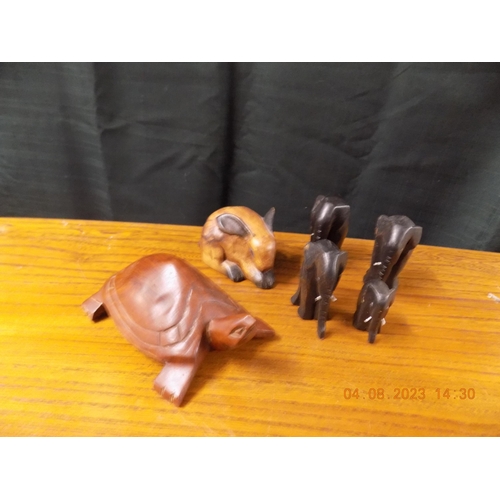 732 - Selection of Treen Animals