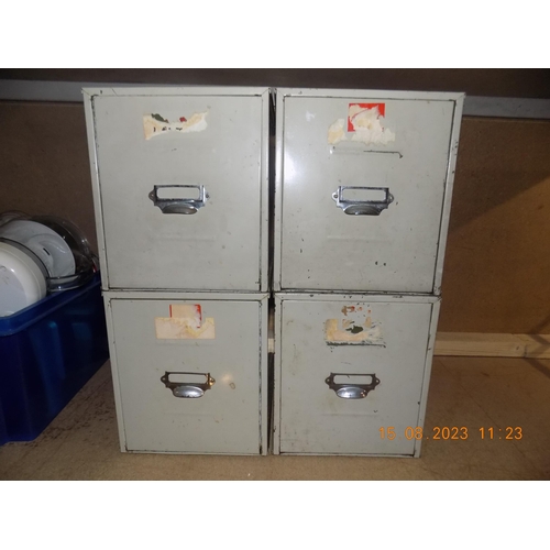 54 - 4 Large Metal File Drawers