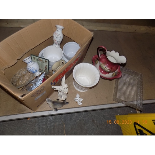 65 - Large Box of Mixed Pottery etc