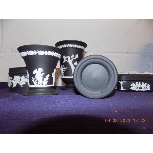 26 - Selection of Wedgewood Basalt Jasperware