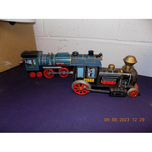 3 - 2 Vintage Tin Plate Trains