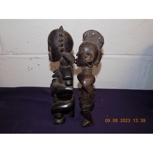 35 - 2 African Carved Figures