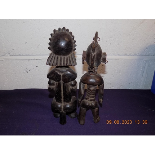 35 - 2 African Carved Figures