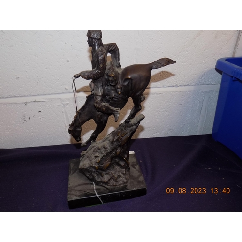 36 - Remington The Mountain Man Bronze Sculpture