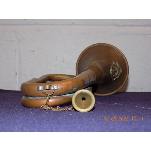 49 - Vintage Military Brass and Copper Bugle