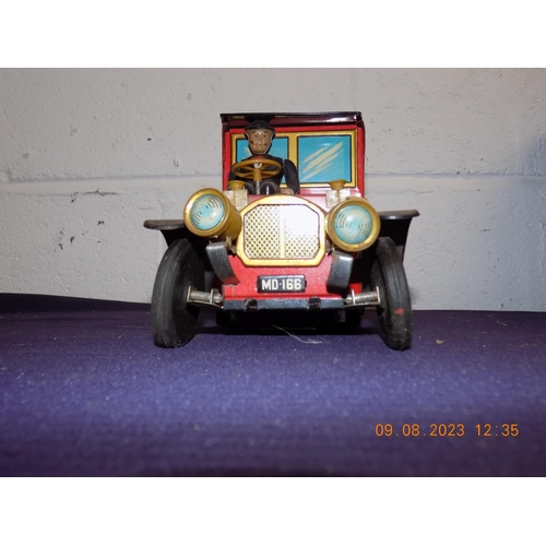 5 - Vintage Alps Tin Plate Battery Operated Car