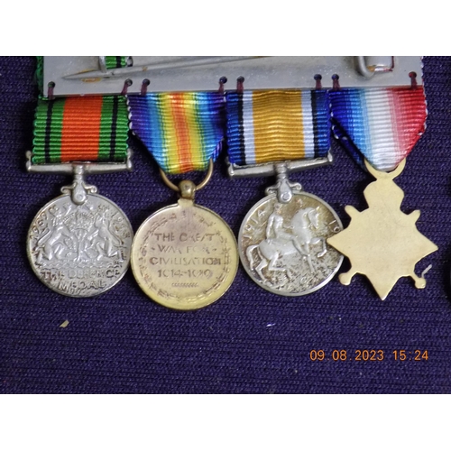 60 - 2 Miniature Mounted medals - Set of 4 Including Defence Medal