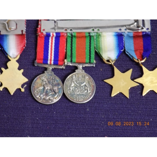 60 - 2 Miniature Mounted medals - Set of 4 Including Defence Medal