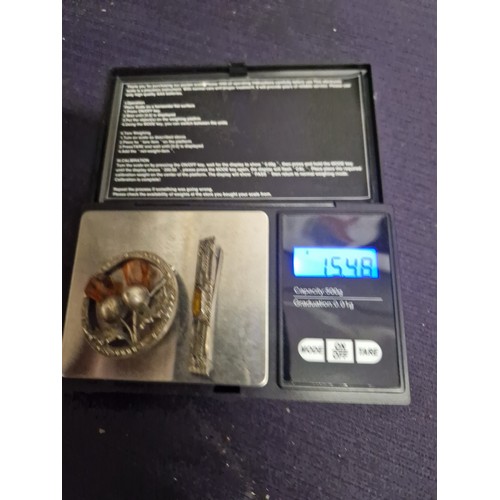 98 - 2 Silver brooches 15.5g