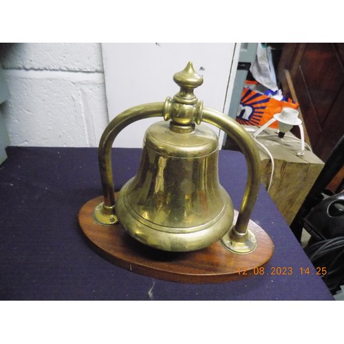 117 - Large Brass Bell on Stand