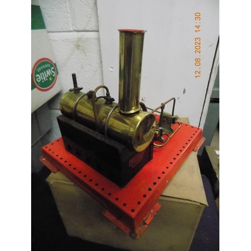 120 - Mamod Twin Cylinder Superheated Steam Engine and 1 Other