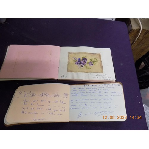 121 - 2 Vintage Autograph Albums