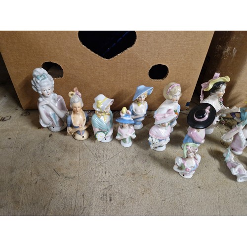 191 - Selection of Porcelain Pin Cushion Half Dolls