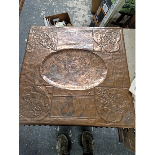 232 - Copper Topped Vintage Table