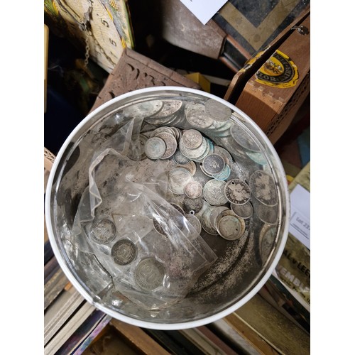 304 - Selection of silver coins approx 170g