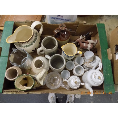 137 - Box of Mixed Pottery inc Stoneware