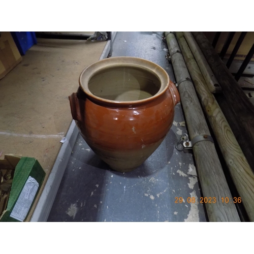 150 - Terracotta Stone Salt Pot