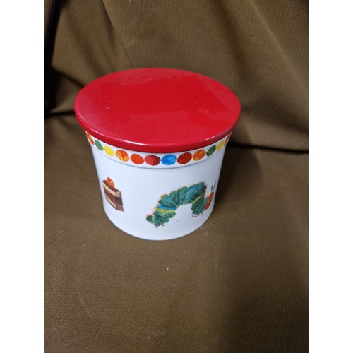 Portmeirion Biscuit Barrel. Very Hungry Caterpillar