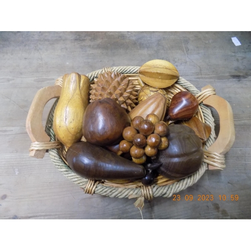 23 - Basket of Wooden Fruit